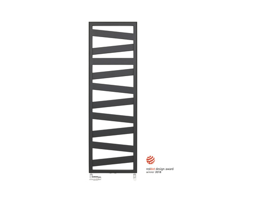 Zehnder Ribbon RB designradiator, 96,5 x 50 cm, matzwart met middenaansluiting