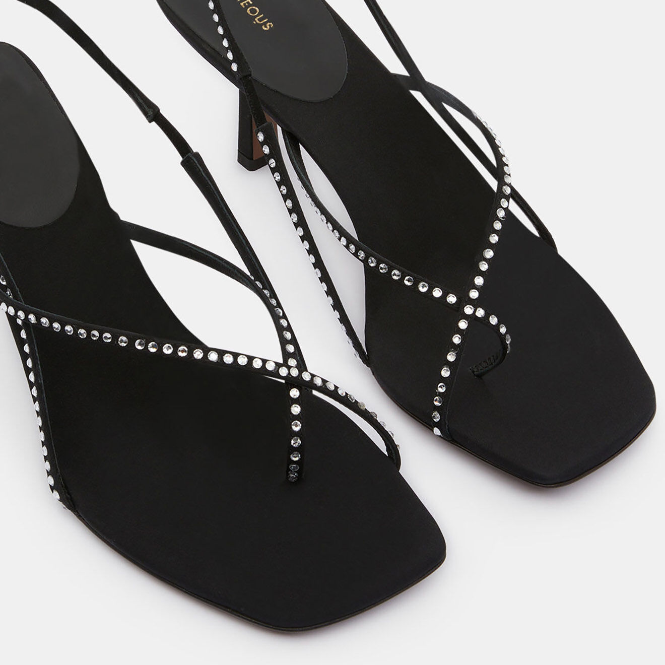 Neous Slingbacks à Strass Shamali noirs - Talon 6.5 cm