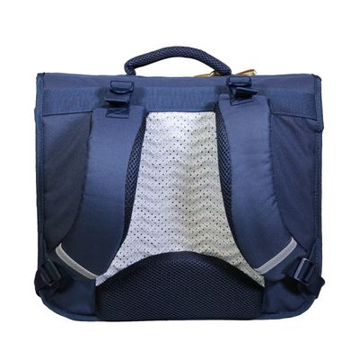 Cartable Cybel 38 cm - 2 compartiments - bleu marine et doré - Bagtrotter