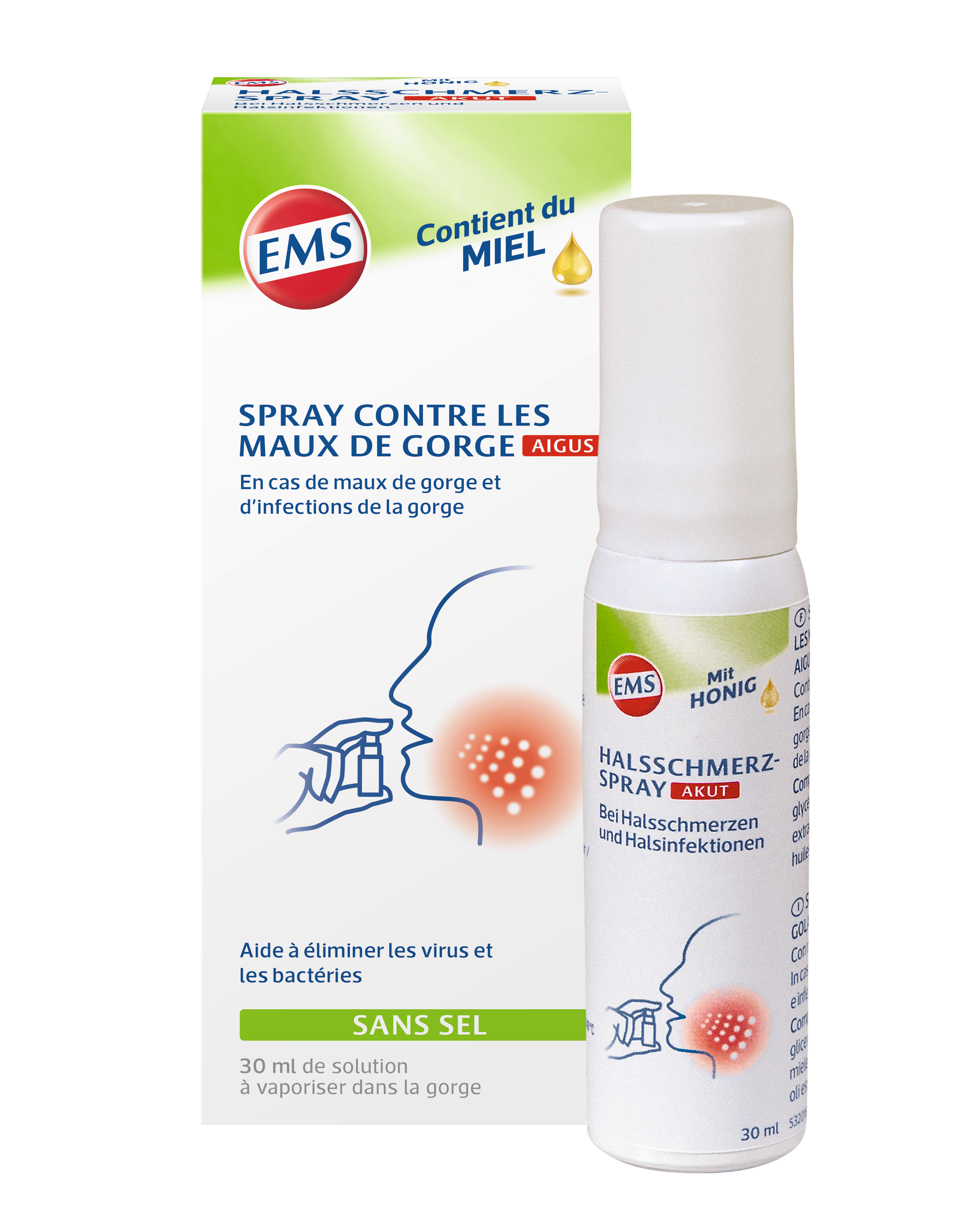 EMS Halsschmerzspray<br>30 ml, Spray, Spray zur Anwendung in der Mundhöhle, Lösung, akut