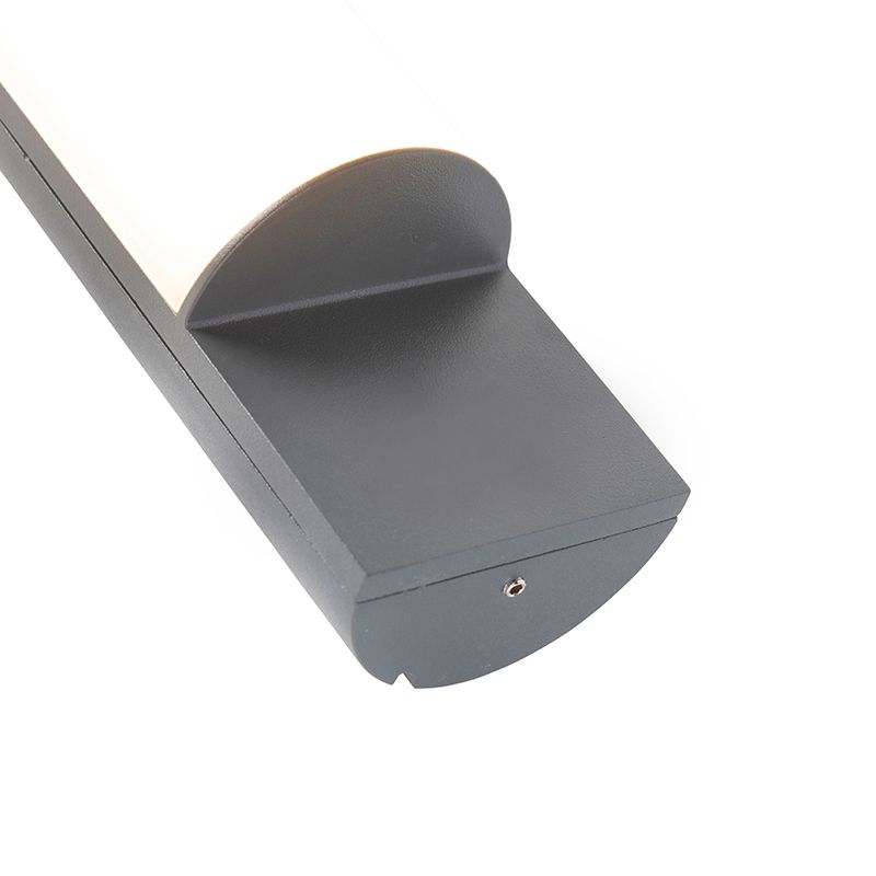 Moderne buitenwandlamp donkergrijs incl. LED - Harry