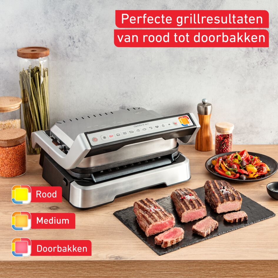 OptiGrill 4-in-1 GC774D Slimme contactgrill met bbq-functie - 9 automatische programma's