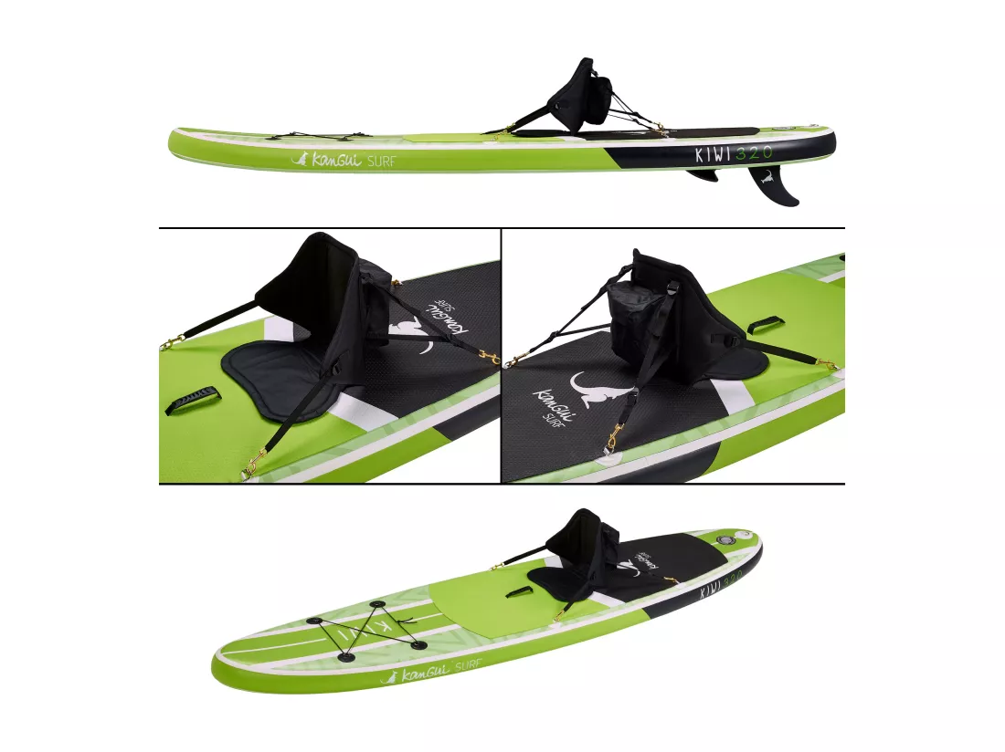 Kangui - Stand up paddle gonflable SUP avec siege kayak, 320cm - KIWI