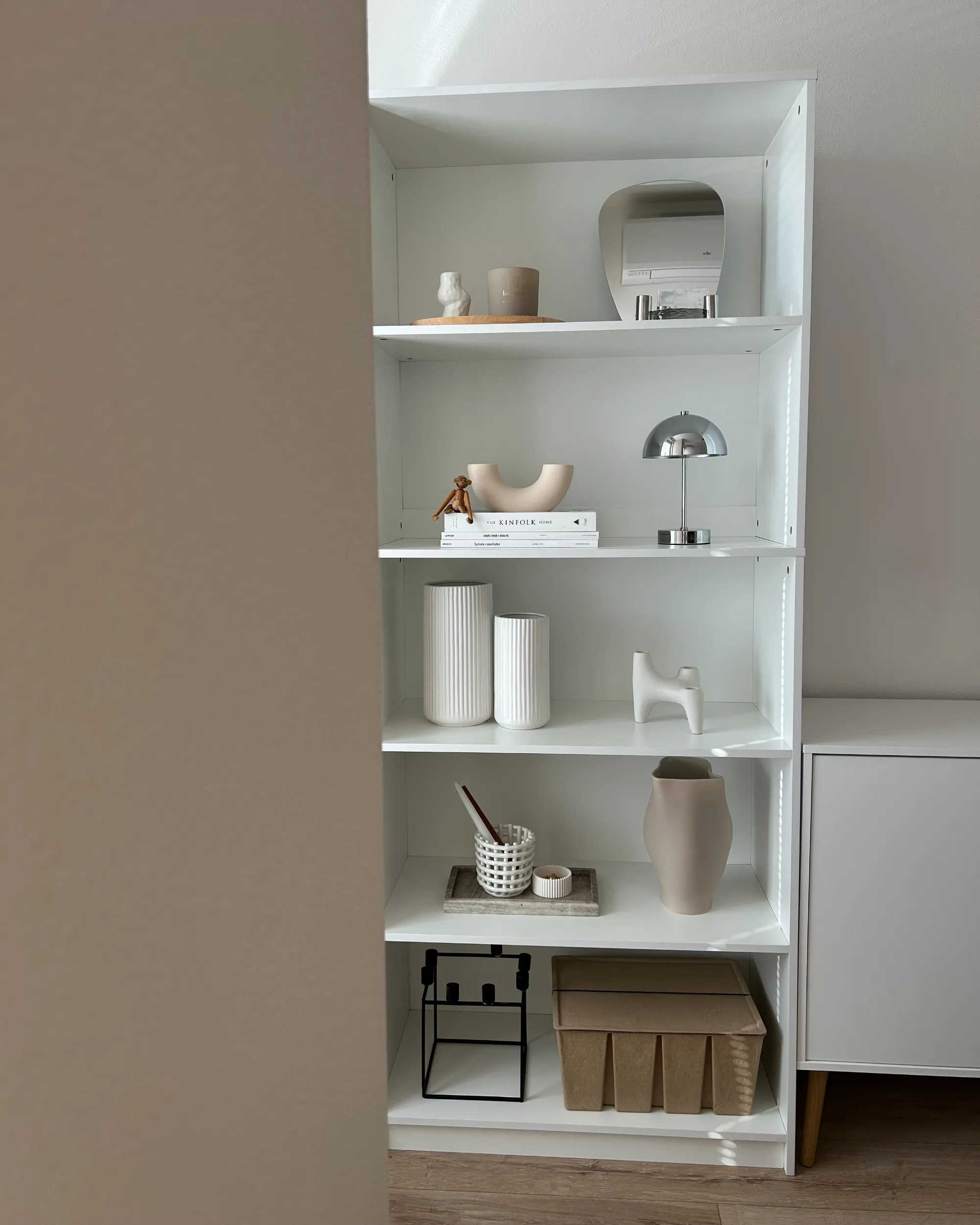 Boekenkast met 5 planken ZEHNA 197 cm Wit
