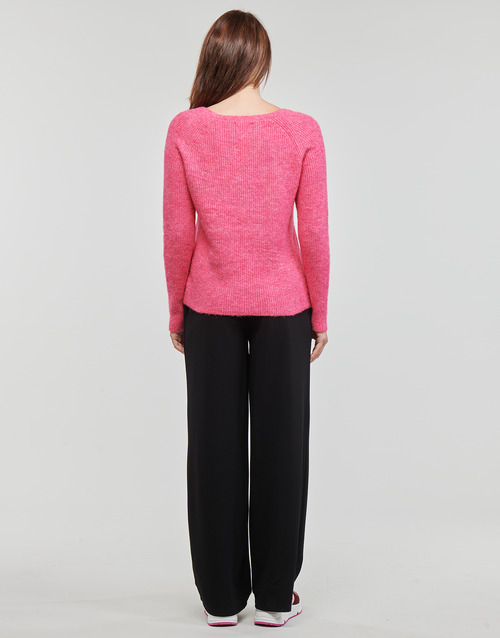 Pieces - PCELLEN LS V-NECK KNIT NOOS BC - Rose