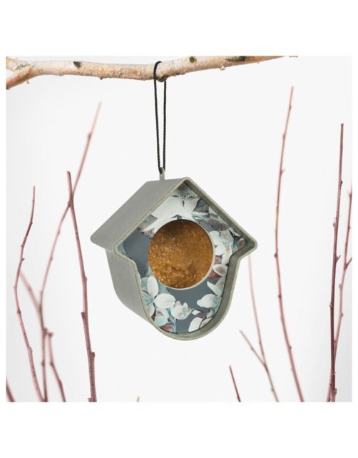 Singing Friend Evie Feeder 100% Recycled - Voersilo - 12.5x13.5x15 cm Antraciet Blauw