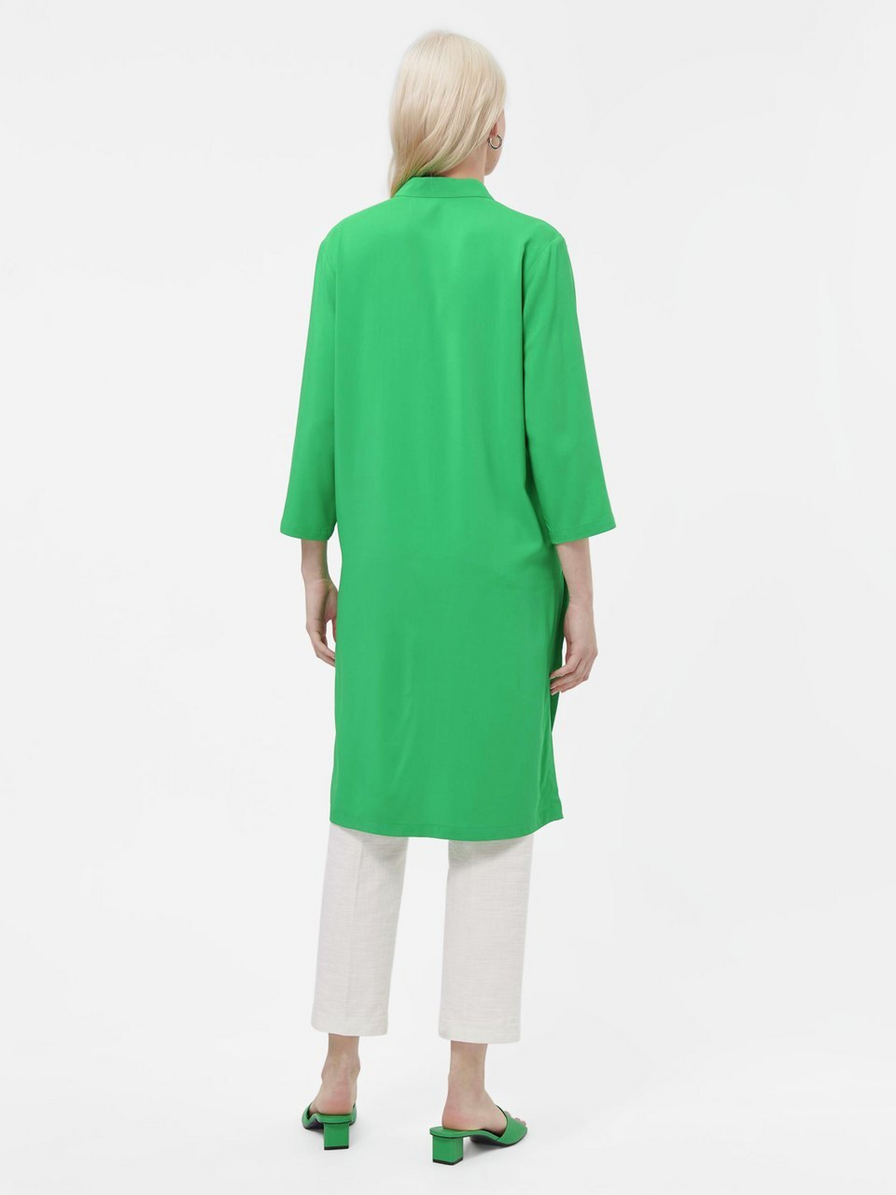Long-Bluse mit 3/4-Arm
