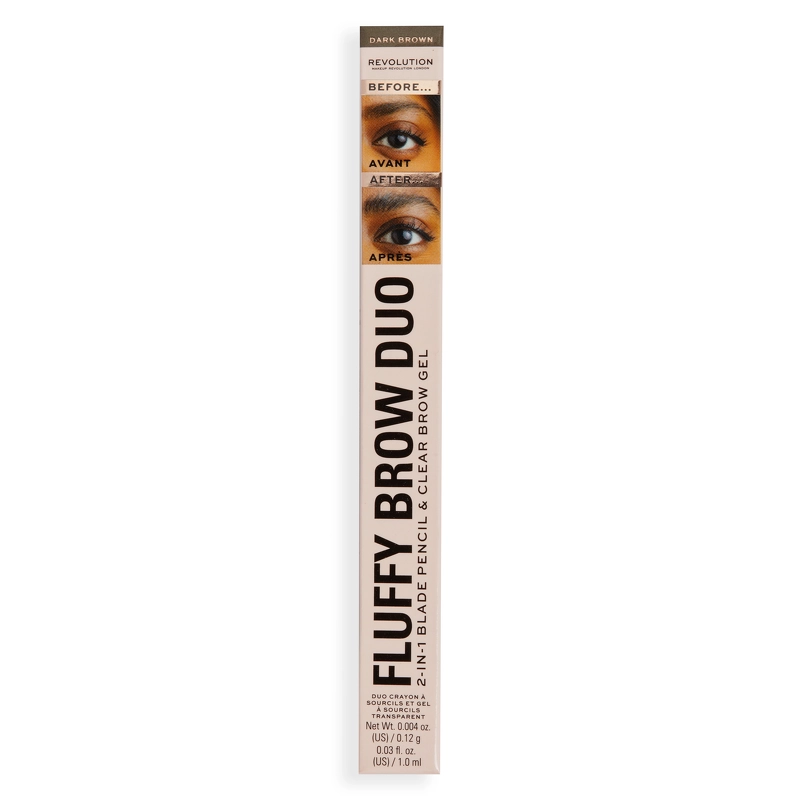 Makeup Revolution Fluffy Brow Filter Duo 1 ml - Dark Brown