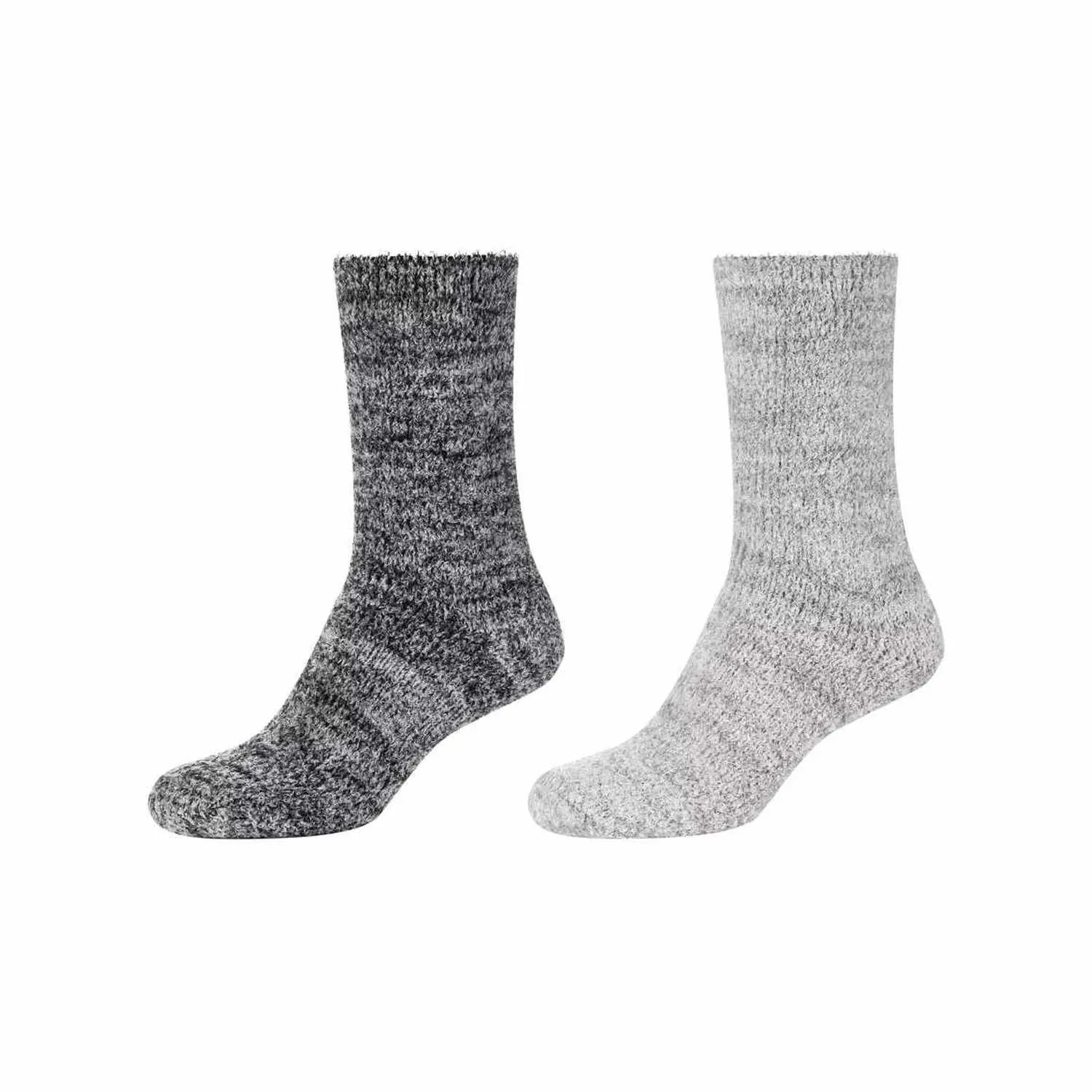 CAMANO Freizeitsocken Schwarz Textil  Socken flauschig 2-ER Pack