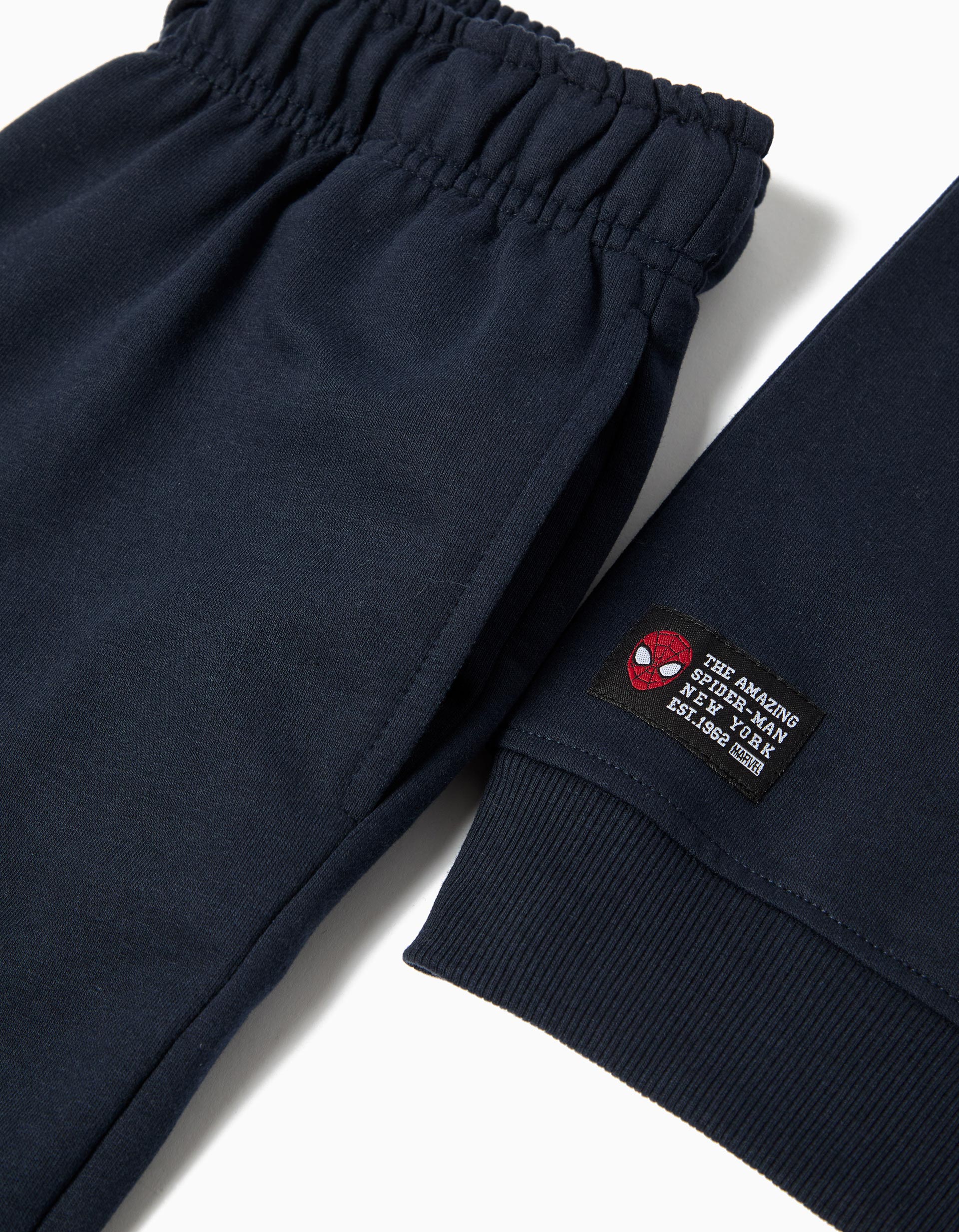 Conjunto Sweatshirt e Calças de Felpa 'Spider-Man', Menino, Azul Escuro