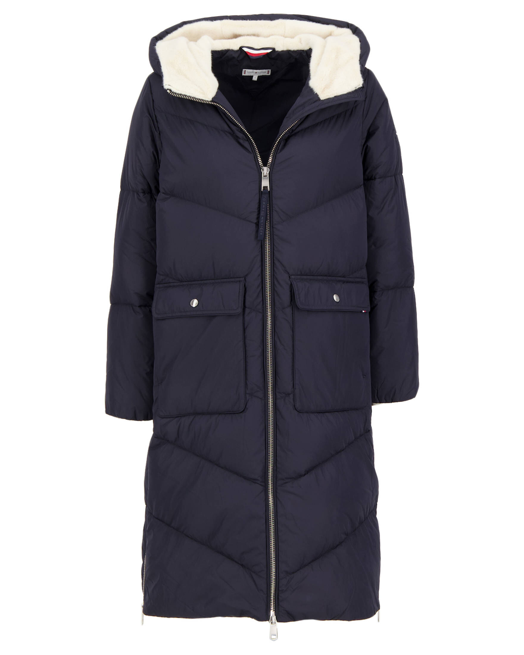 Tommy Hilfiger| Damen Steppjacke CHEVRON SORONA TEDDY lang