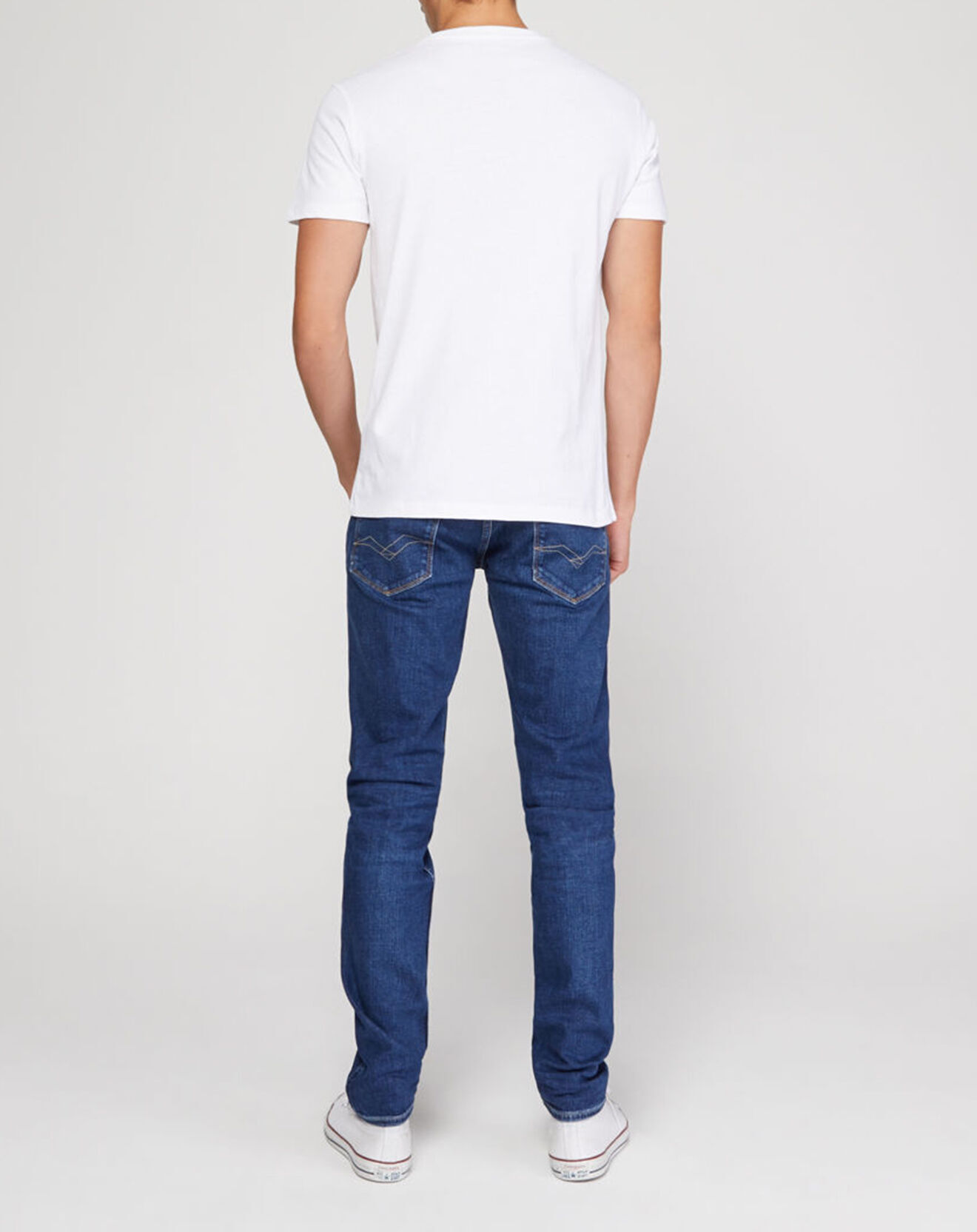Replay T-Shirt logo blanc