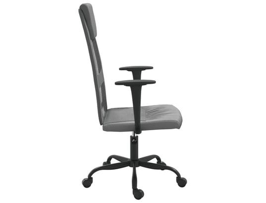 VIDAXL - Chaise de bureau gris tissu en maille et similicuir