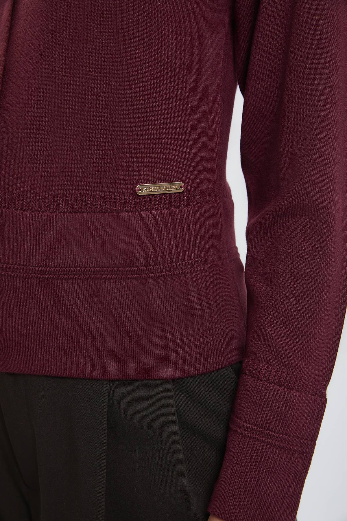KarenMillen Cardigan En Maille De Viscose Mélangée À Manches Ballon Et Détails De Points Tricotés Forever