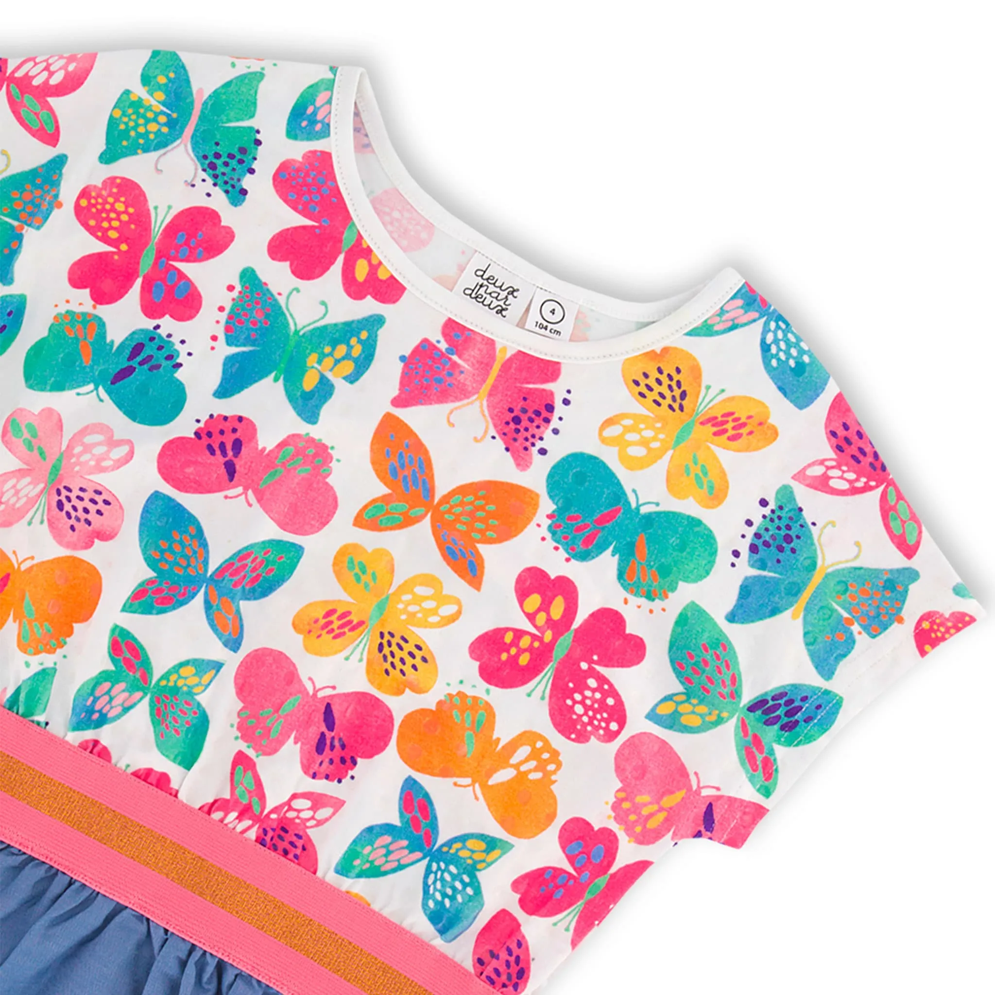 Deux par Deux Robe Imprimée Papillon 3-6ans
