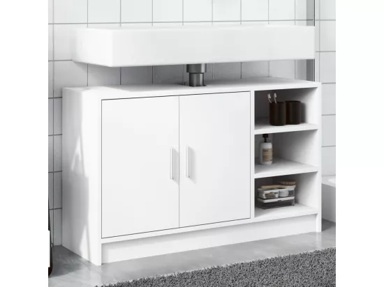 Armoire d'évier blanc 90x29x55 cm bois d'ingénierie