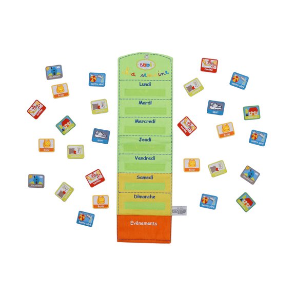 Calendrier semainier en tissu