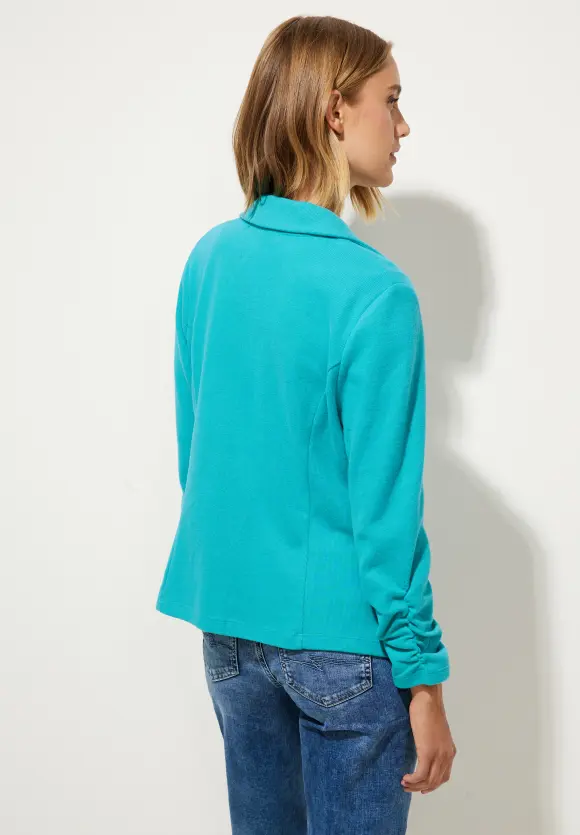 Basic Blazer mit Raffungen - iced green