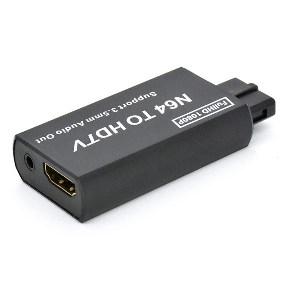 Super Nintendo SNES / GC / N64 / SFC auf HDMI   3.5mm Klinke Konverter Adapter (1080p) - Schwarz