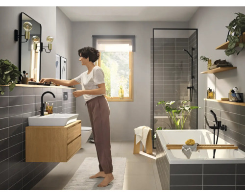 hansgrohe douchekraan REBRIS E mat zwart 72650670