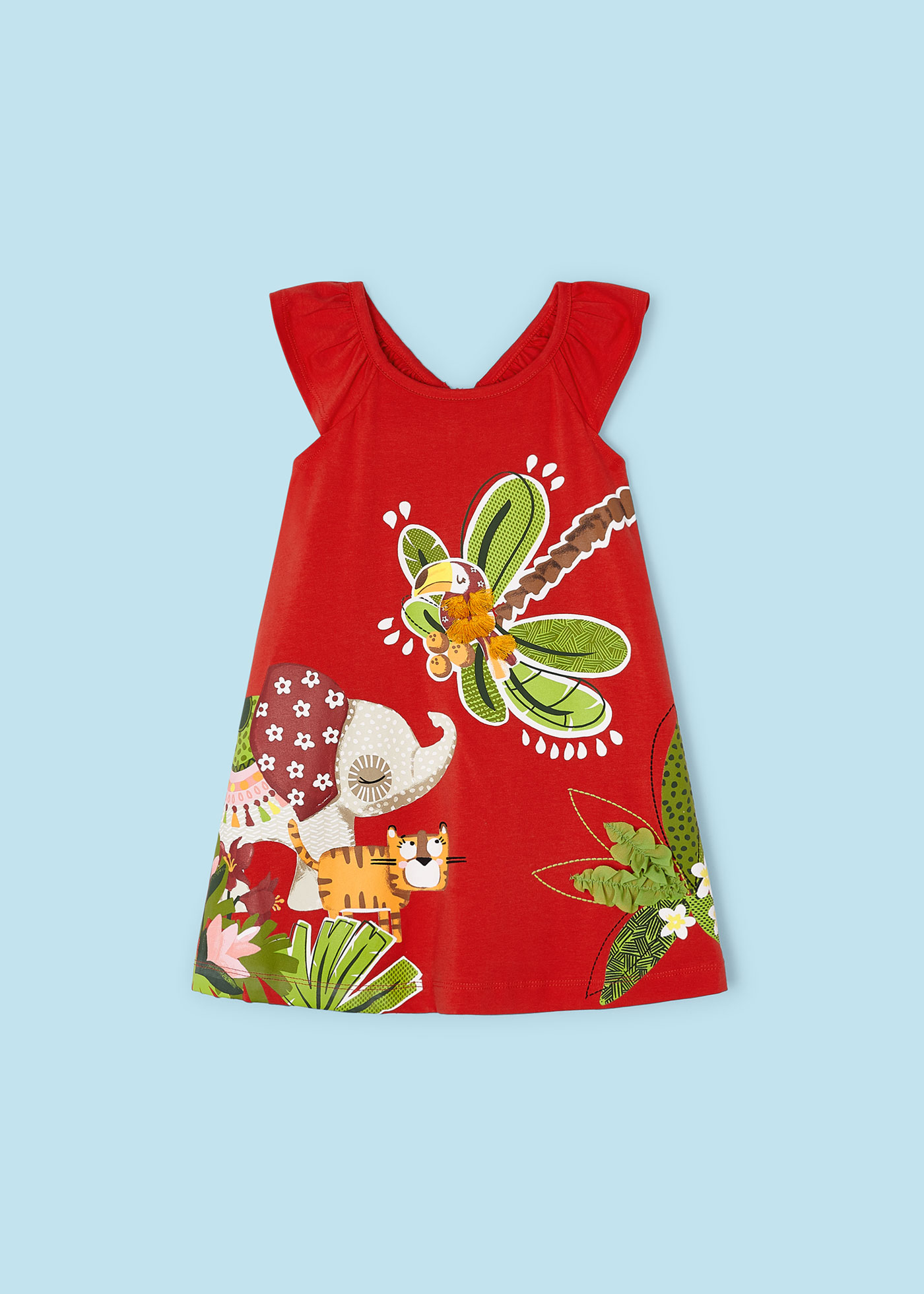 Vestido Better Cotton com estampa de kiwi para meninas