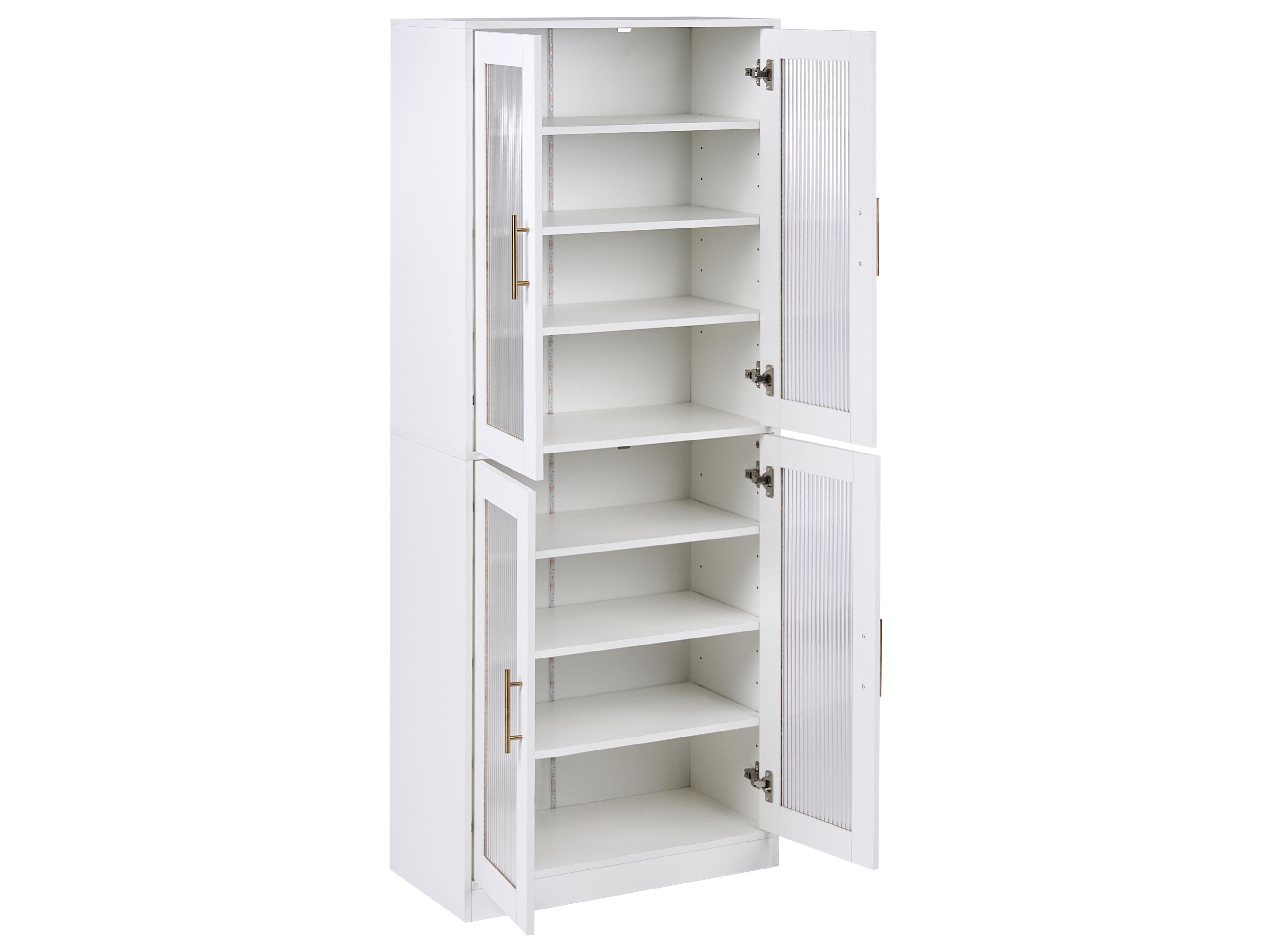 Schoenenkast GRIFFITH met LED-verlichting Wit