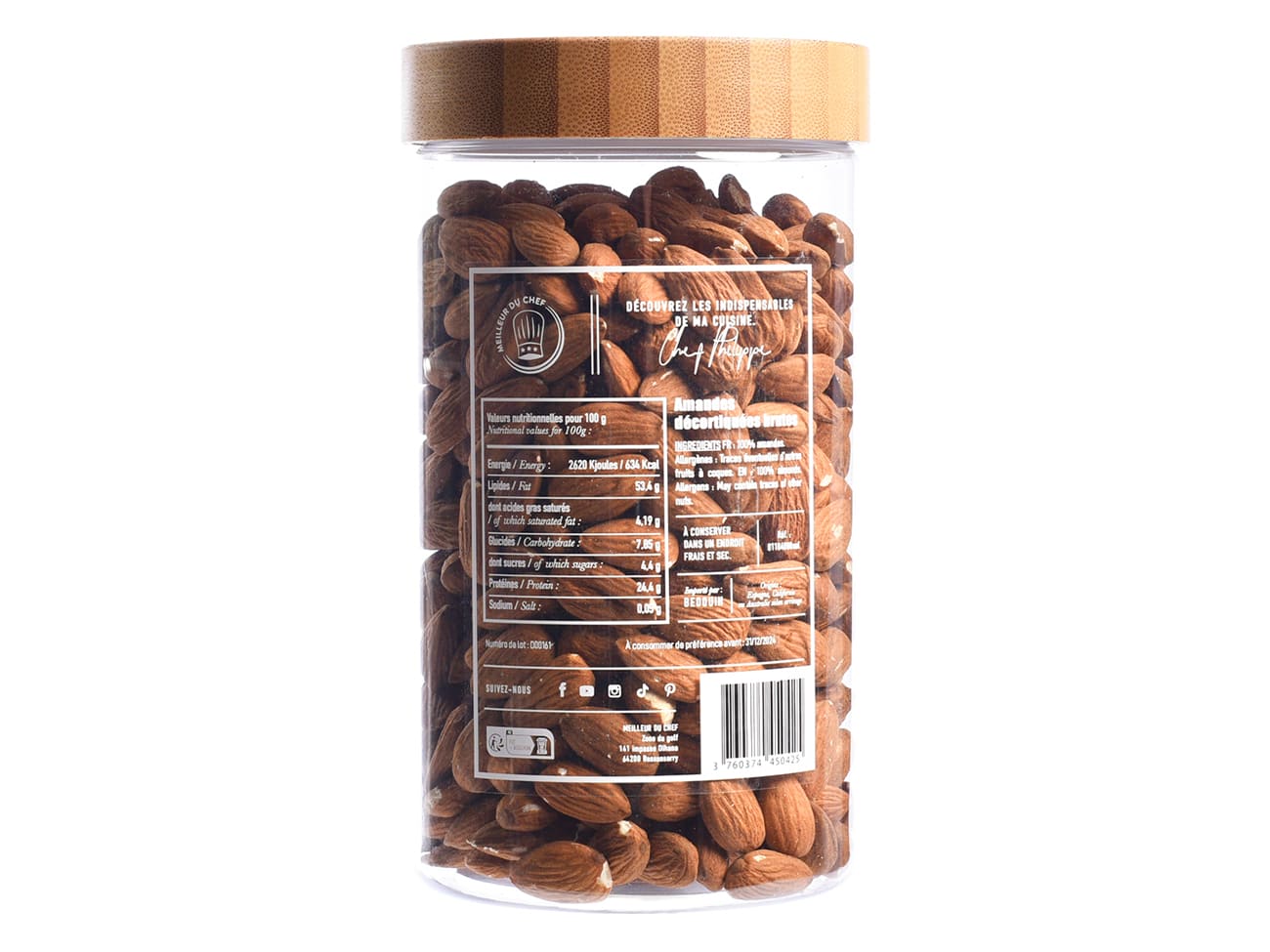 Amande décortiquée brute - 550 g - Sélection Chef Philippe - Meilleur du Chef