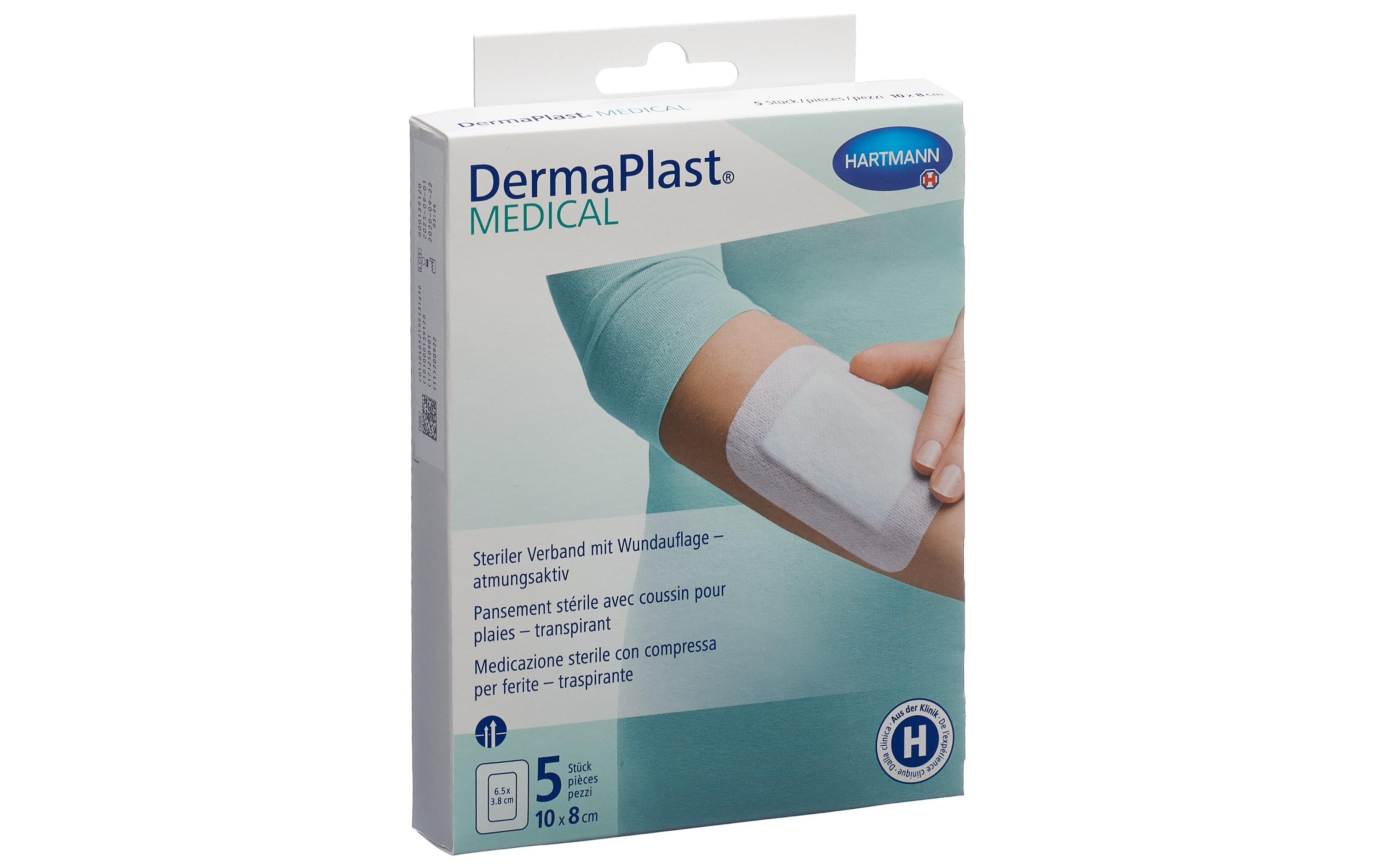 Medical Vliesverband 10 cm x 8 cm 5 StückPflaster für sensible Haut