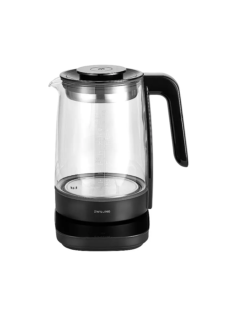 ZWILLING Wasserkocher mit Teeeinsatz 1,7l Glas / Schwarz schwarz