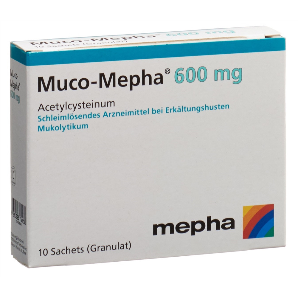 MUCO Mepha 600 mg<br>10 Stück, Beutel, Granulat zur Herstellung einer Lösung zum Einnehmen