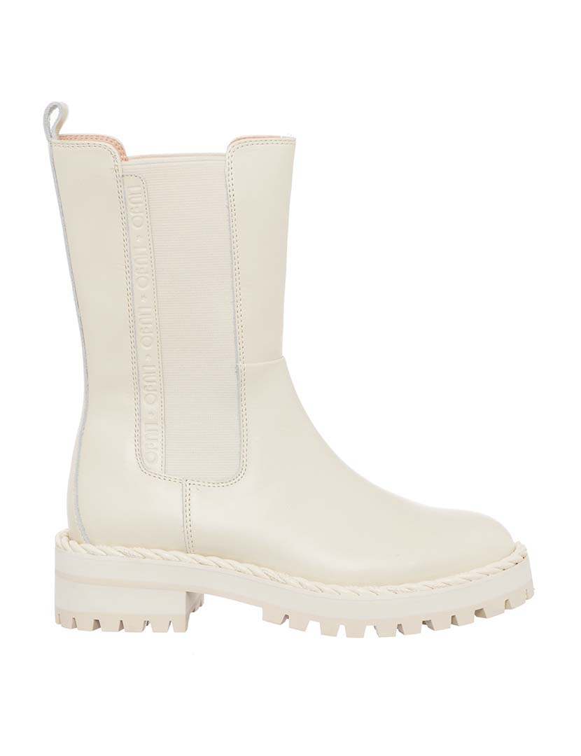 Ivory Beige Mid Boots