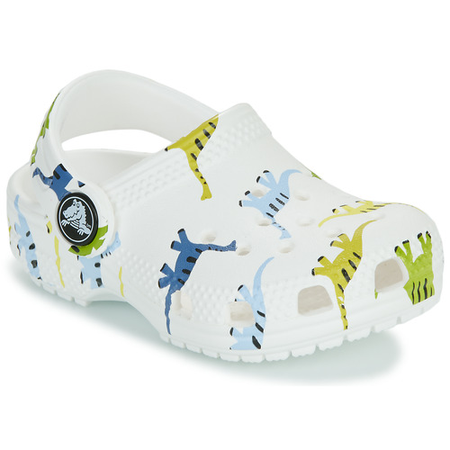 Crocs - Classic Character Print Clog T - Blanc / Dinosaure