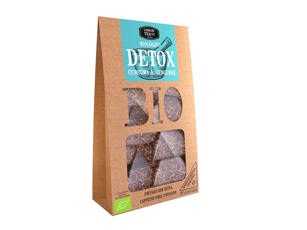 INFUSÃO LISBON TEA CO. DETOX CURCUMA GENGIBRE 15 SAQ.