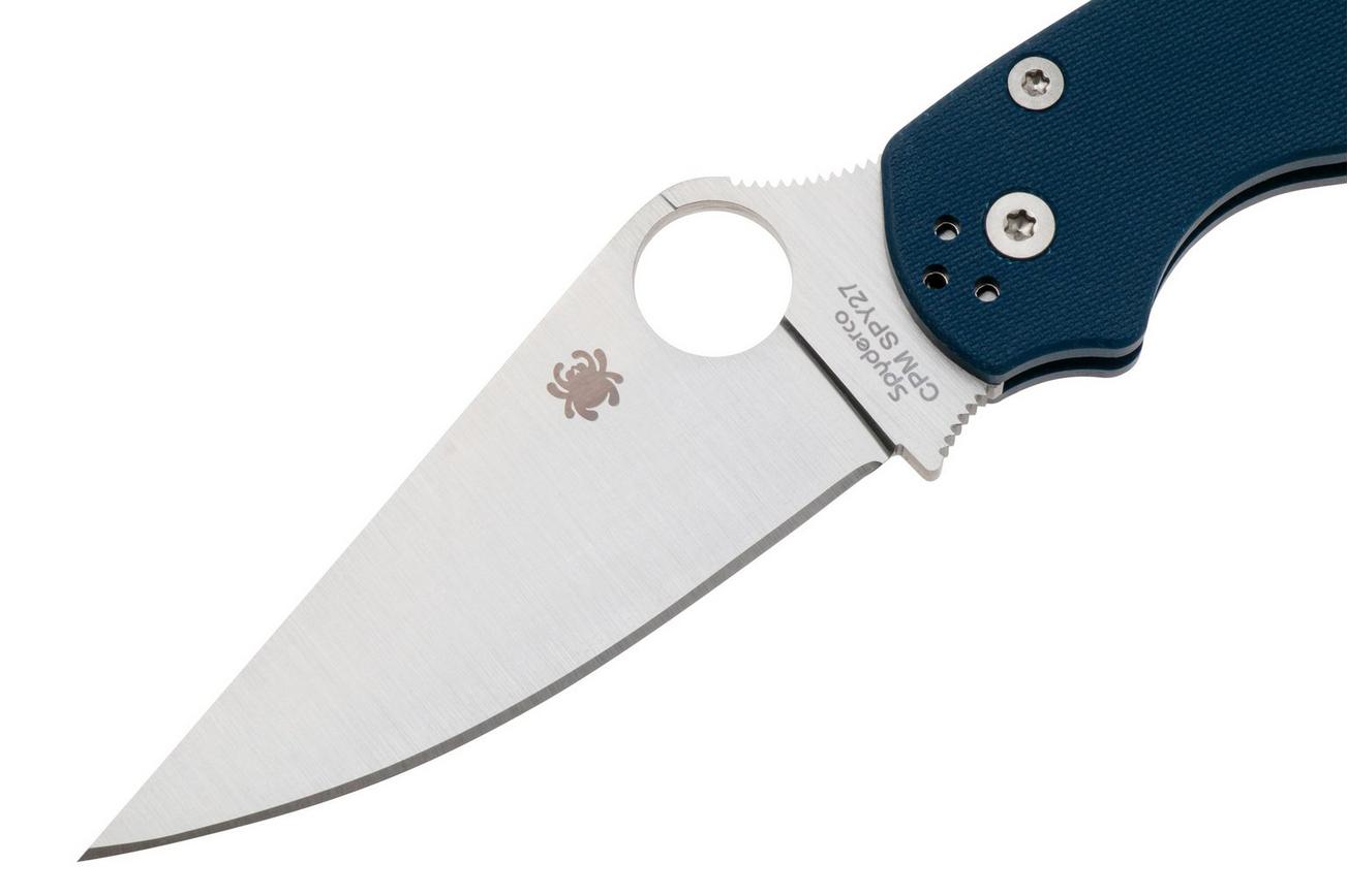 Spyderco Paramilitary 2 CPM SPY27 C81GPCBL2 Cobalt Blue G10 zakmes
