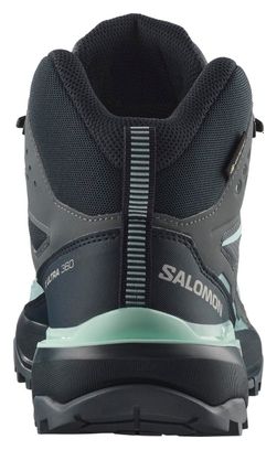 Chaussures de Randonnée Salomon X Ultra 360 Mid GTX Gris/Bleu Femme