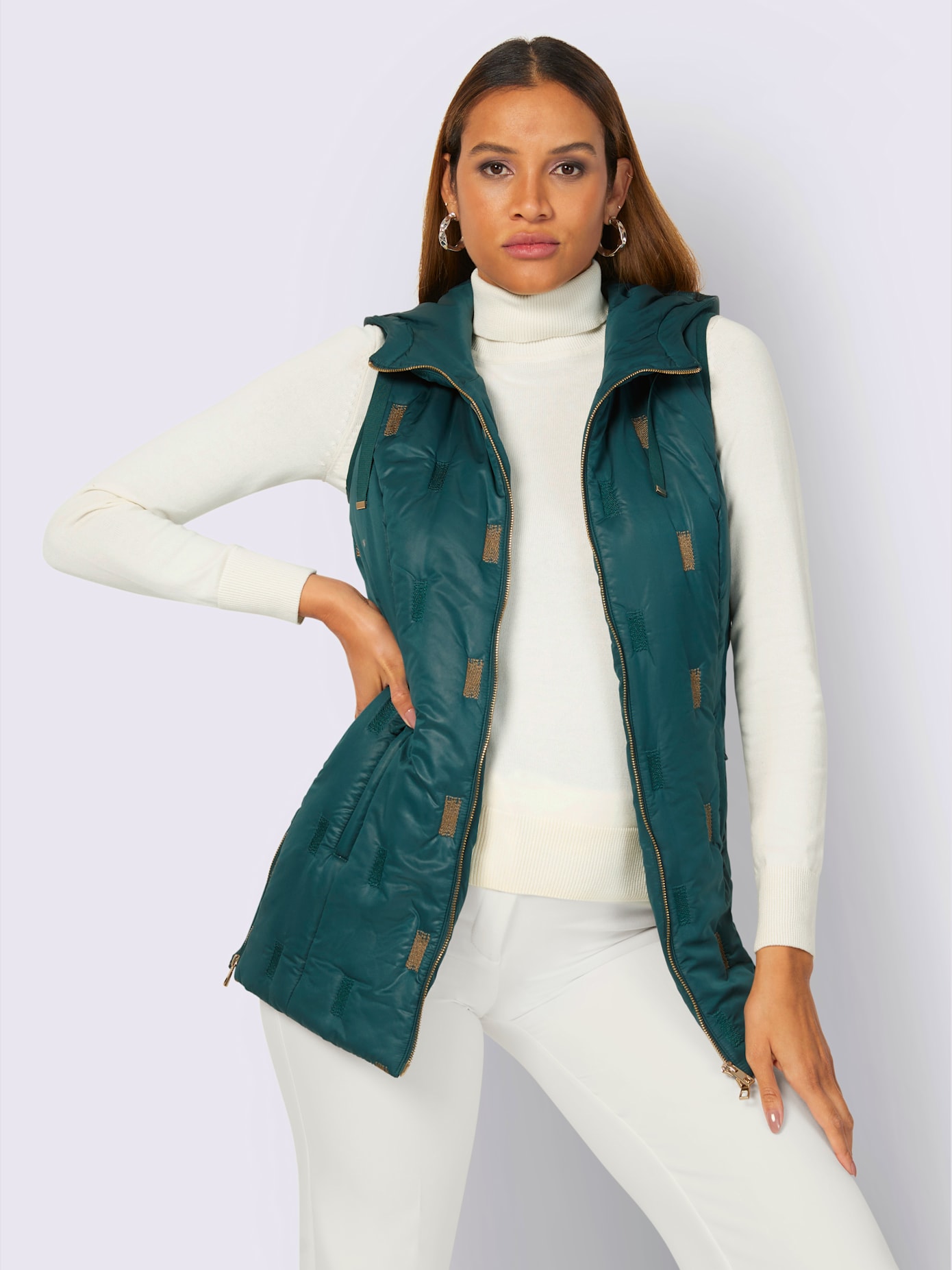 Gilet long coutures princesse structurantes