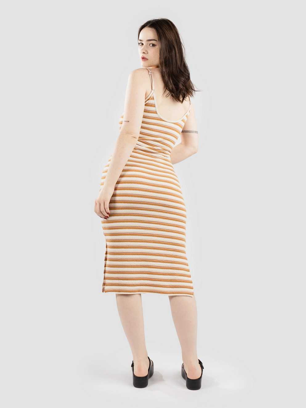 Rip Curl Bobbi Stripe Midi Dress blush