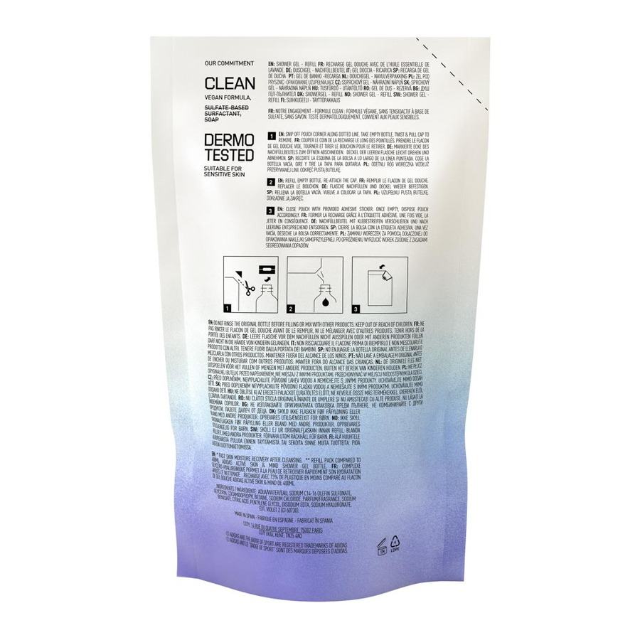 Adidas Active Skin & Mind Pre Sleep Calm Shower Gel Refill 400ml