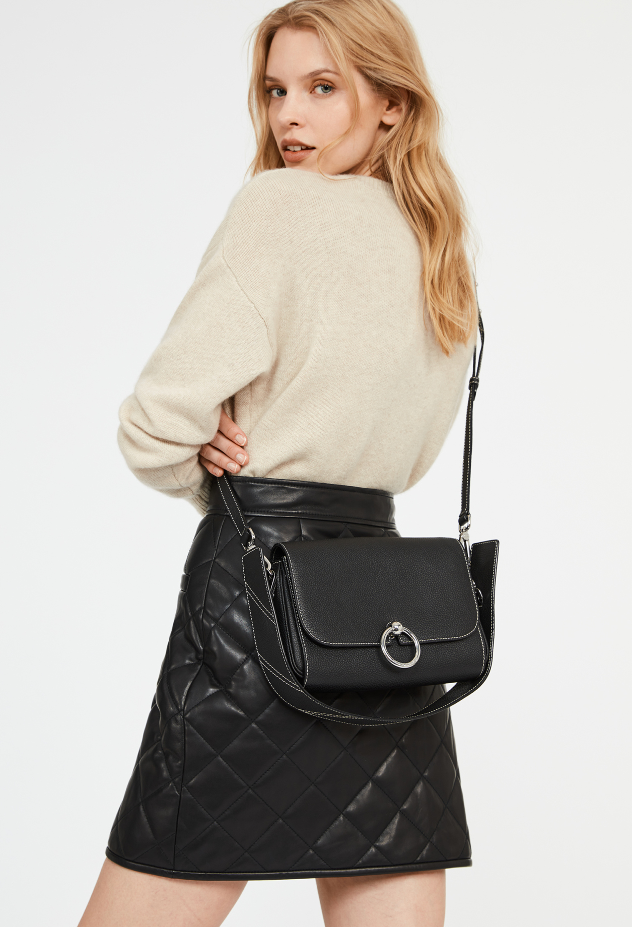 Sac Anouchka cuir noir