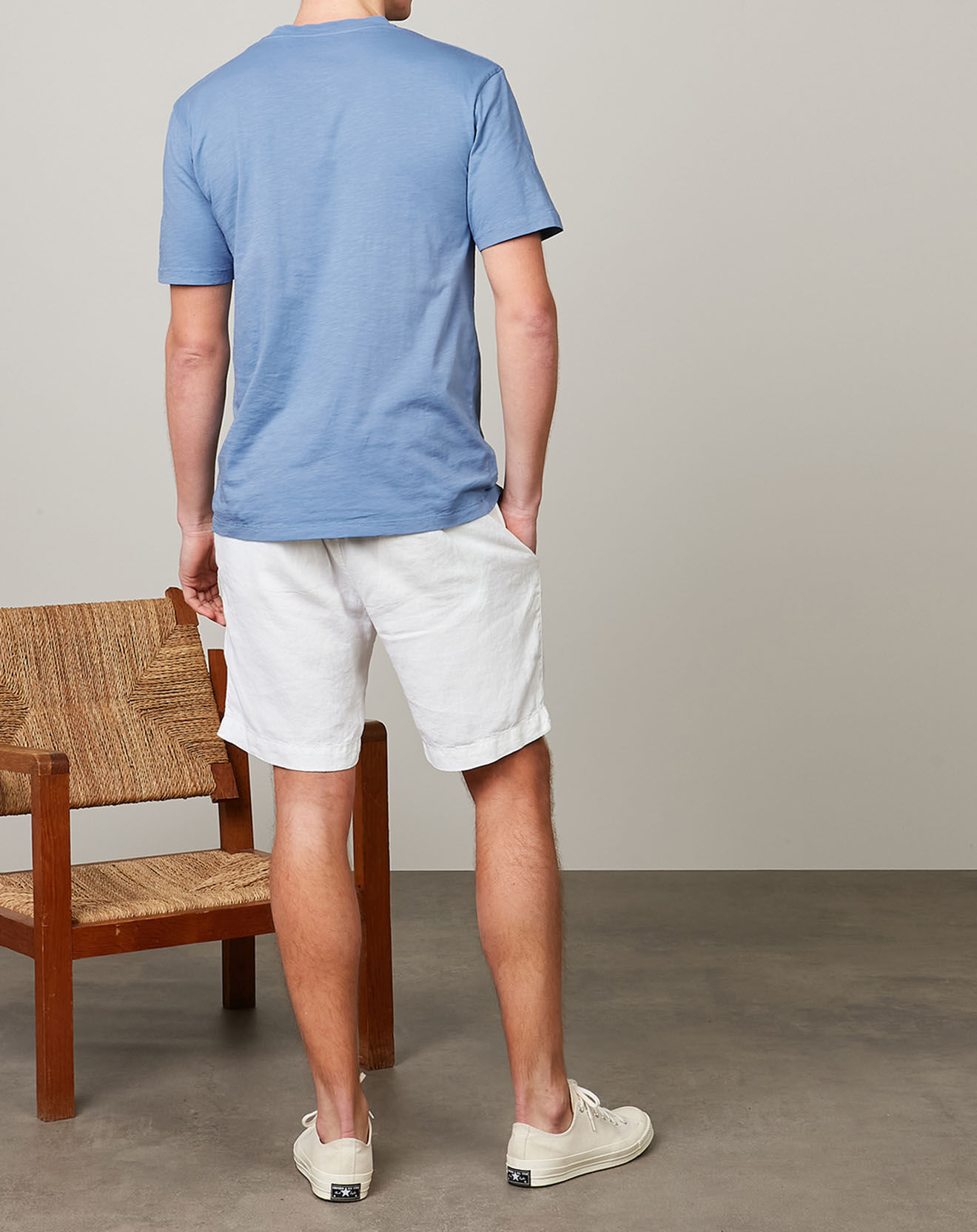 Hartford T-Shirt Pocket Crew chambray