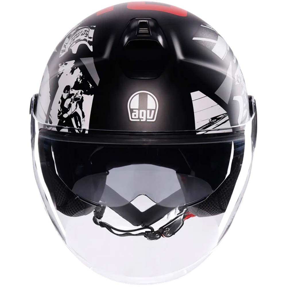 AGV - Casque Eteres History Noir / Blanc / Rouge / Mat