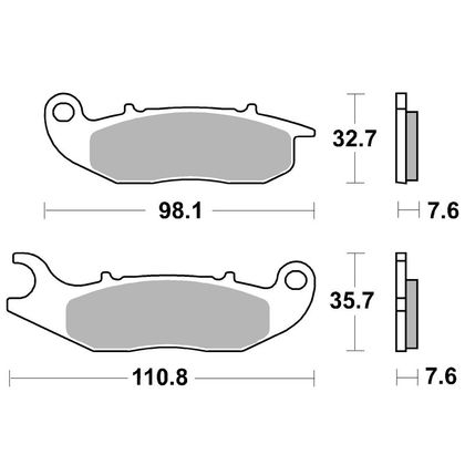 Plaquettes de freins SBS 859SI Sinter Métal Fritté avant