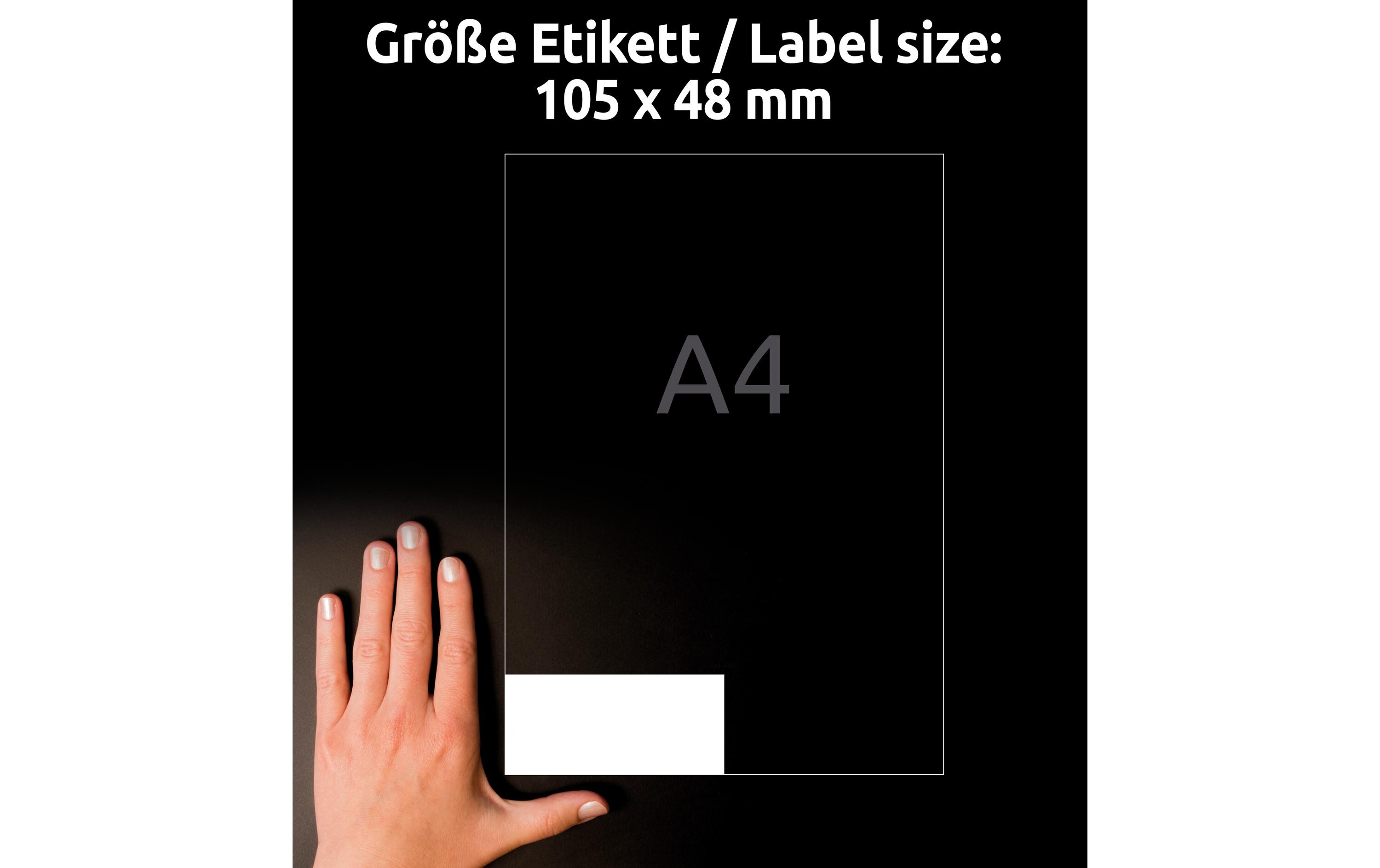 Universal-Etiketten 6175-65, 105 x 48 mm, 65 BlattPermanent haftende Etiketten
