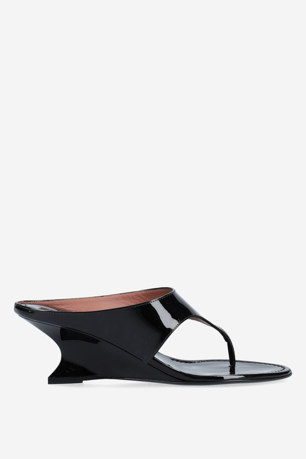 Nina thong patent leather mules