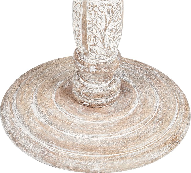 BELIANI - JAMBIA - Bijzettafel - Gebroken wit - Mangohout
