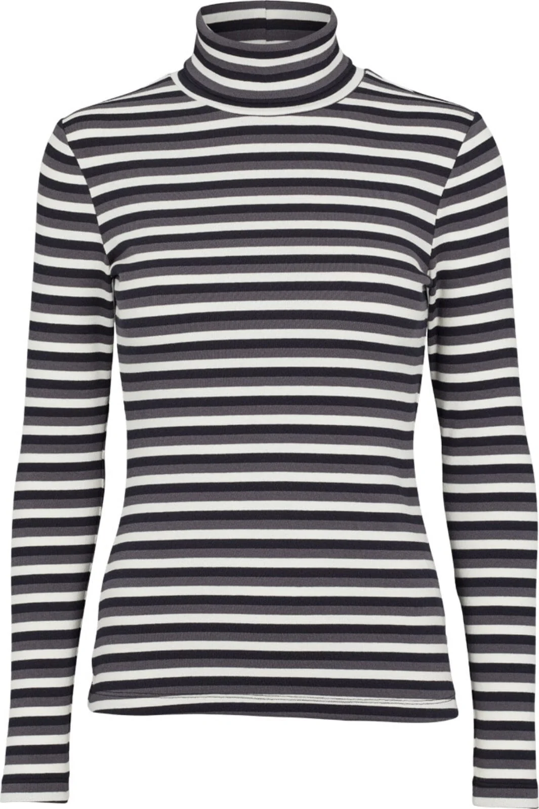 Basic Apparel Ludmilla High-Neck 653 whisper white dark grey melange black