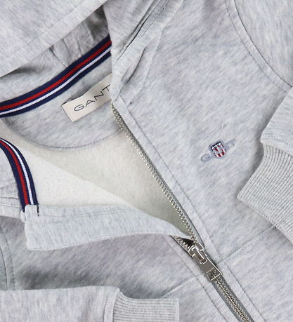 GANT Kapuzenpullover - Shield PLZ - Light Grey Melange