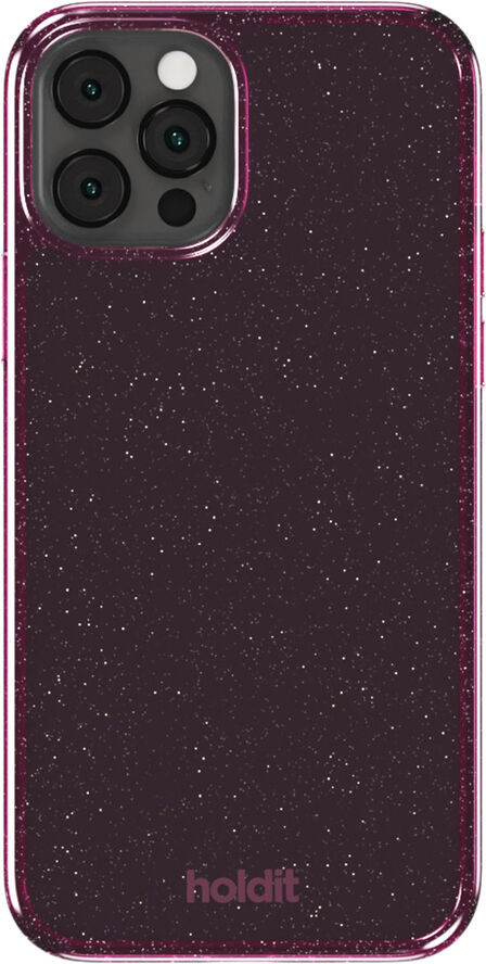 HoldIt Glitter Case iPhone 12/12Pro Lyserød
