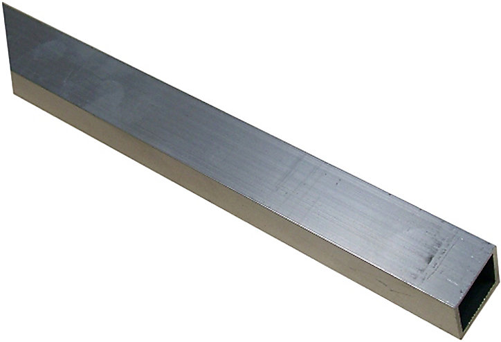 Tube carré aluminium brut 16 x 16 mm, 1 m