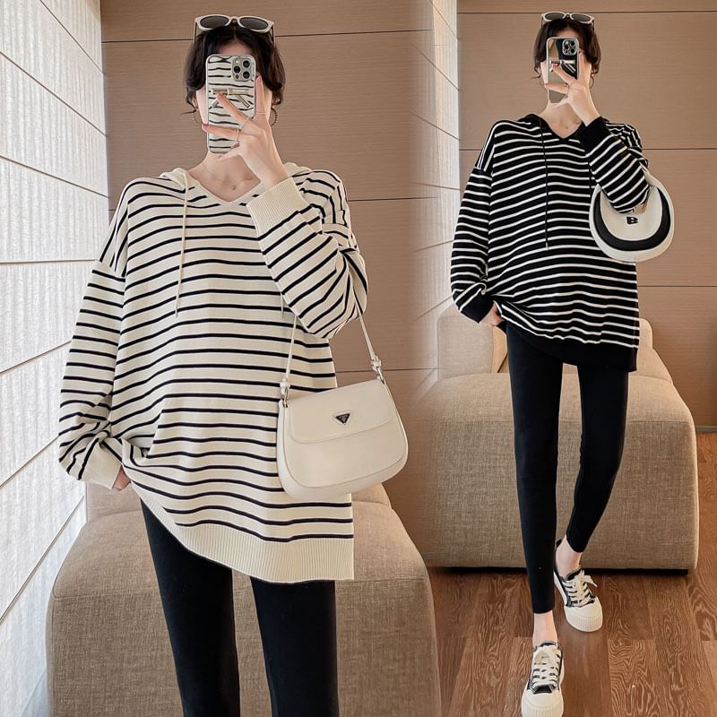 NEUF - Zwangerschapsgestreepte oversized hoodie